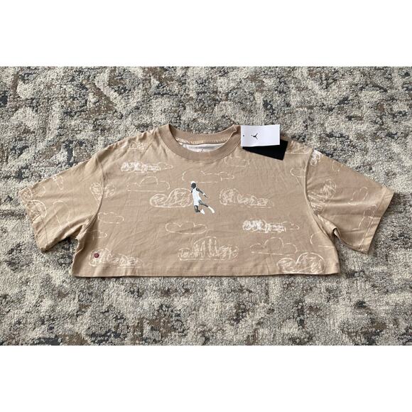 Jordan Tops - Air Jordan Women's Artist Series Duncan Cropped Tee DZ3208-277 Brown Sz Large